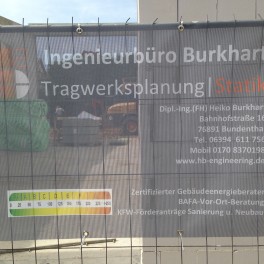 Baustellenschild